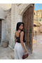 بودي سوت أسود مزين بخطافات أمامية - 3