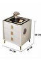 Multifunctional Three drawers Bedside Table with LED Lighting, Wireless Charging, Fingerprint Lock, Speaker and USB Sockets - 2