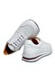 White Color Lace-Up Genuine Leather Men's Shoes - 2