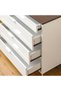 Sparkle 4 Drawers Young Dresser | Durable Kids Vanity Table | Dressing Makeup Desk | Modern Design Bedroom Furniture L80xW39xH87cm - HG White & Dark Brown - 3