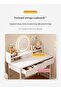 Simple Makeup Vanity Dressing Table, Steel Leg Small White Table with Shelf, Drawer, Mirror and Led Light for Bedroom and Small Space (RJ60CK, 60 * 40cm) - 7