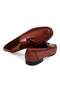 Tan Color Laceless Genuine Leather Men's Shoes - 3