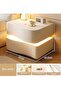 Set of 2 Modern High Gloss One Touch Switch Night Light LED Nightstand with 2 Storage Drawers Solid Wood Bedside End Table Furniture 50x40.5x50 cm (Fully Assembled) - 8