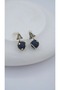 Blue Zircon Stone World Design Earrings - 2