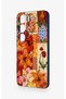 Vivo V40 Lite 5g Compatible Orange Lily Pattern Silicone Case - 4