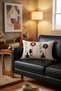 Colorful Modern Floral Pattern Embossed Punch Embroidered Tasseled Cotton Decorative Throw Pillow Cover 35X55 cm - 5