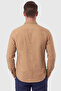 Men's Camel Relaxed Fit Wrinkle Textured Iron-Free Summer Shirt 2602608 - 4