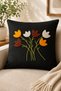 Set of 4 Punch Throw Pillow Covers – Same Color and Pattern – Decorative Linen Throw Pillow 43X43 cm - 2
