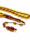Powder Amber Barley Cut Embroidered Imame Gift Prayer Beads for Men - 3