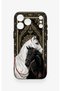 iPhone 17 Pro Max Compatible Noble Lover Horses Patterned Silicone Case - 2