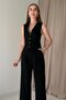 Black Vest and Trousers Set with Embellishments on the Back - 2