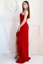 Red Slit Flounce Dress - 3
