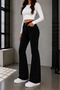 Teresa Women's Black High Waist Lycra Spanish Flare Jeans