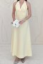 Yellow bustier open-back dress - 2