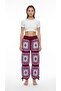 Hand Knitted Motif Women's Trousers Standard Size - 2