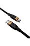 1m Usb-C to Usb-C 60W Braided Data Cable - Black - 2