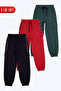 3-Piece Girls' Striped Cargo Pocket Sweatpants