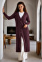 Long Mercerized Cardigan N3338 Plum