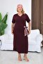 Plus Size Modal Fabric Dress with Lace Detail - 4