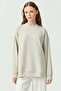 Crew Neck Oversized Sweat Top - 2