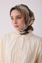 Fresh Leaf Pattern Coffee Beige Modal Scarf 3415 - 20 - 2
