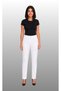 Women's Belted White, Navy Blue, Black Alpaca Fabric Doctor Nurse Medical Single Bottom Trousers
