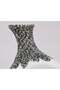 Modern U-Shaped Ceramic Decorative Vase, White and Black Speckled - 2