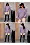 Crew Neck Casual Draped Sweater - 4