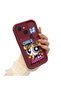 Tecno Spark 40C Compatible Case Camera Protective Cartoon Pattern Maroon Lover Couple Silicone Phone Case - 2