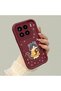 Mi 15 5g Compatible Case Camera Protective Cat Case Burgundy Lover Couple Silicone Phone Case - 3