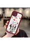 Oppo A15S Compatible Case Camera Protector Minnie Pattern Burgundy Lover Couple Silicone Phone Case
