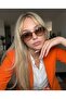 Nivra Oval Brown Trend Color Sunglasses Bone Sap Premium - 2