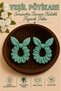 Pötikare Scrunchie Rabbit Ear Bow Hair Clip Strong Elastic Hair Clip Set of 2