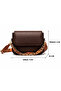 Celeste Bag Bitter Brown Women's Shoulder Bag with Scarf and Chain Detail - 2