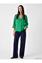 Lcw Everyday Green V-Neck Blouse - 2