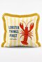Set of 4 Fringed Throw Pillow Covers with Striped Background and Lobster, Octopus and Fish Figures - 3
