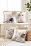 Abstract Couple and Hand Figured Beige Bohemian Patterned 4-Piece Fringed Throw Pillow Cover Set - 2