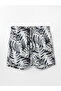 Nevavm Short Length Patterned Men's Swim Shorts with Difference - 5