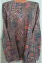 Er Clothing Paper Print Combed Cotton Blouse Long-Sleeve 3 Buttons Print - 2