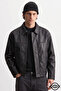 Brshk Model Relaxed Fit Four Seasons Viral Men's Leather Jacket Coat - 2