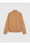 Lcw Kids Brown Suede Look Shirt Collar Girls' Coat - 2