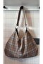 Chocolate Plaid Pattern Bag / Chocolate Plaid Pattern Shoulder Bag (28*49)
