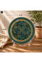 Single Copper Coffee Presentation Tray – Handcrafted Patterned Turkish Coffee Serving Plate - 3