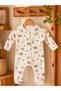 Newborn Unisex Baby 100% Cotton Camisole Ribbed Cute Elephant Jumpsuit 0-3 Months - 2