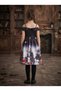 Girls Halloween Printed Off-Shoulder Costume Dress – Black Witch Party Dress - 3