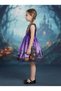 Girls Halloween Carnival Printed Costume Dress – Purple Witch Party Dress - 2