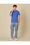 Men Blue Plain T-Shirt - 2