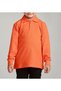 Unisex Combed Cotton Polo Collar Long Sleeve Orange T-Shirt Children/Adult
