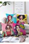 Double Sided 4-Piece Fashion Girl Concept Decorative Raschel Knitted Pillow Throw Pillow Cover Set
