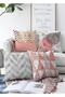 Reversible Digital Print Decorative 4-Piece Raschel Knit Cushion Cover Set